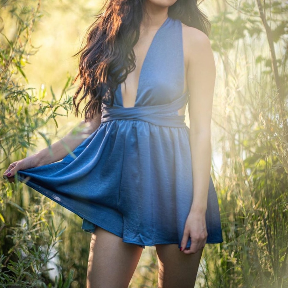 Lucy in the Sky Blue wrap dress